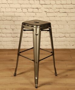 Gunmetal tolix style bar stool - Jollies commercial furniture