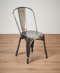 Gunmetal tolix style chair - Jollies commercial furniture