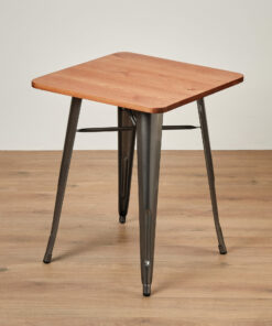 Gunmetaltolix style table – Wood Top