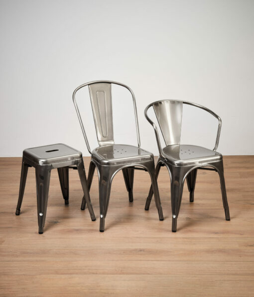 Gunmetal tolix seating - Jollies commercial furniture