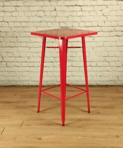 Red tolix bar table - Jollies commercial furniture