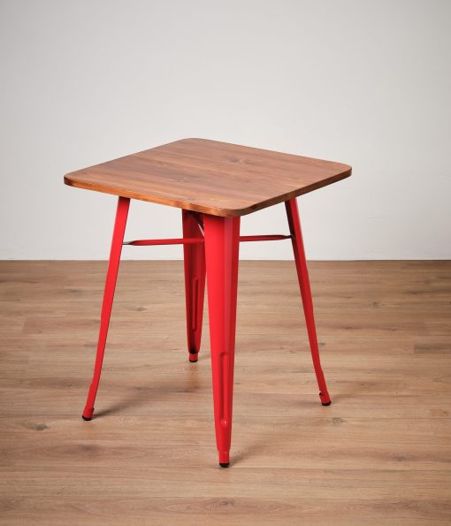 Red tolix style table - Jollies commercial furniture