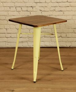 Yellow tolix style table - Jollies Commercial Furniture