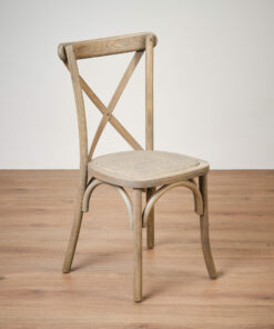 Mottled grey oak crossback chair - Jollies commercial furniture