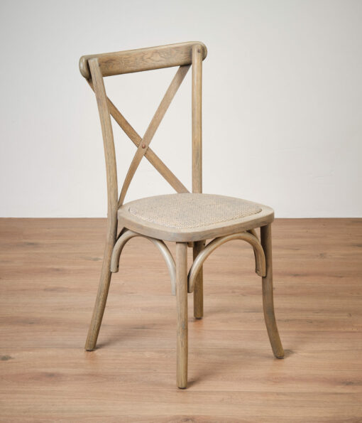 Mottled grey oak crossback chair - Jollies commercial furniture