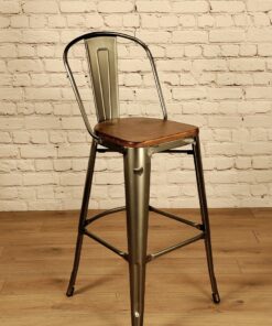 Gunmetal tolix bar stool - Jollies commercial furniture