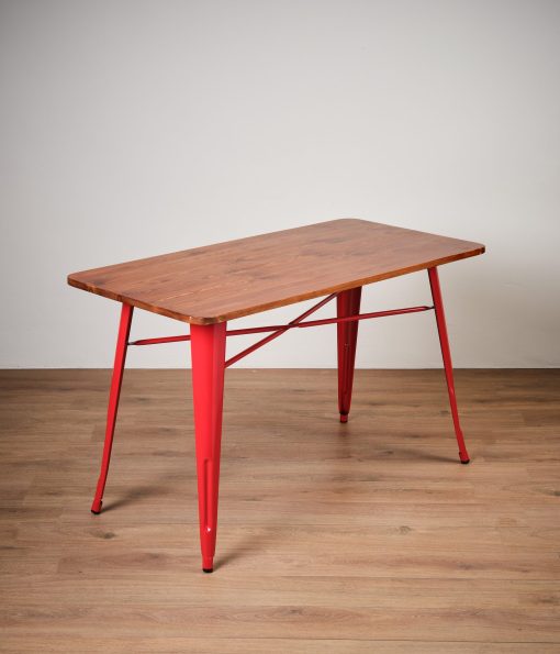 Red tolix style table - Jollies commercial furniture