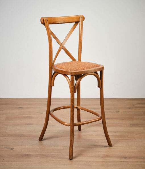 Warm oak crossback bar stool - Jollies commercial furniture