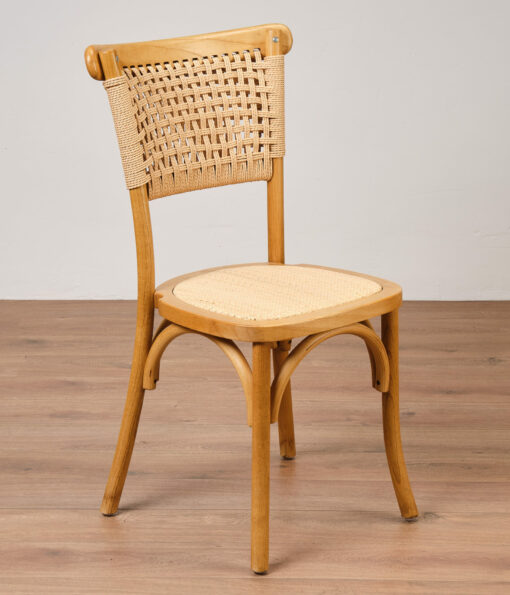 Natural elm rattan back chair - Jollies commercial furniture