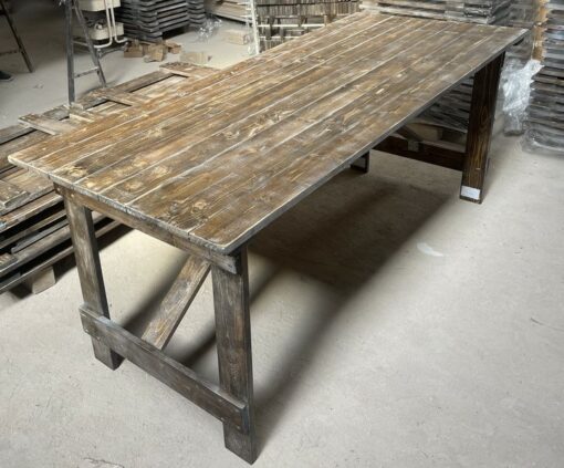rustic wooden trestle tables - Jollies commercial furniture